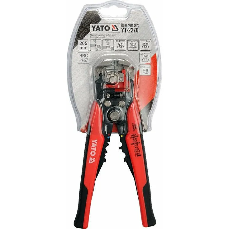 Кліщі для обтиску та очищення проводів Yato 205 мм (YT-2270) фото