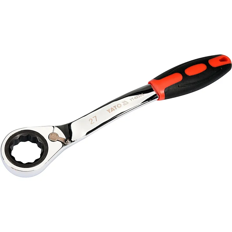 Ключ накидний з тріскачкою Yato вигнутий 27мм (YT-02386) фото