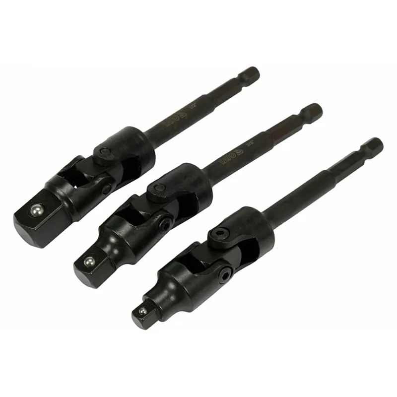 Набор карданных переходников YATO 1/4, 125 мм, 3 шт. (YT-04641) фото