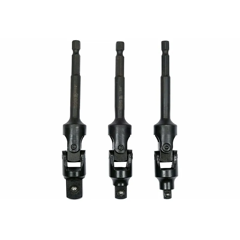 Набор карданных переходников YATO 1/4, 125 мм, 3 шт. (YT-04641) фото