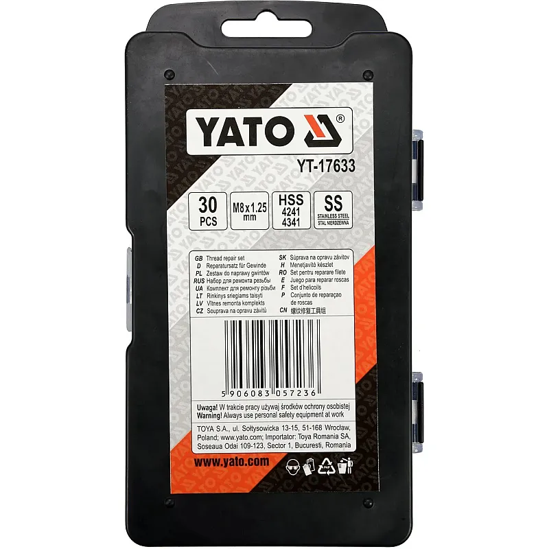 Приладдя для відновлення внутрішньої різьби Yato М8x1.25 мм (YT-17633) фото
