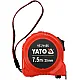 Рулетка Yato (YT-71155) 7.5 м x 25 мм, сталевою стрічкою, нейлоновим покриттям, подвійним блокуванням фото