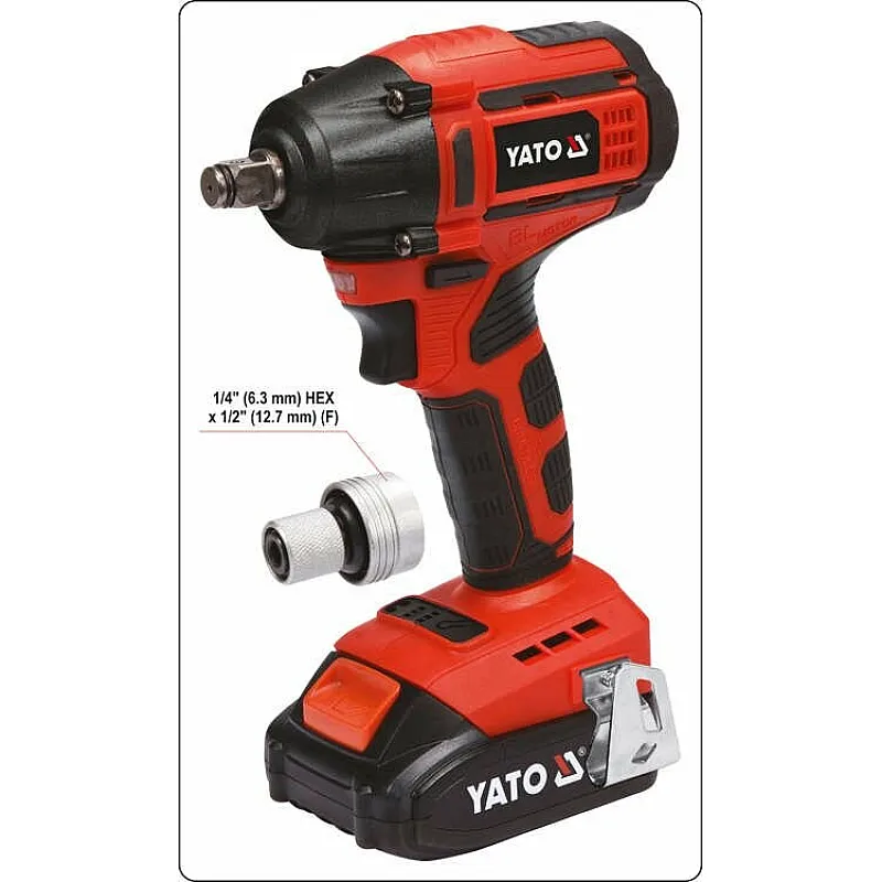 Аккумуляторный бесщеточный гайковерт Yato YT-82802 фото