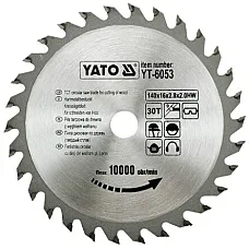 Диск пильний YATO по дереву 140х16х2.8х2.0 мм, 30 зубців (YT-6053)