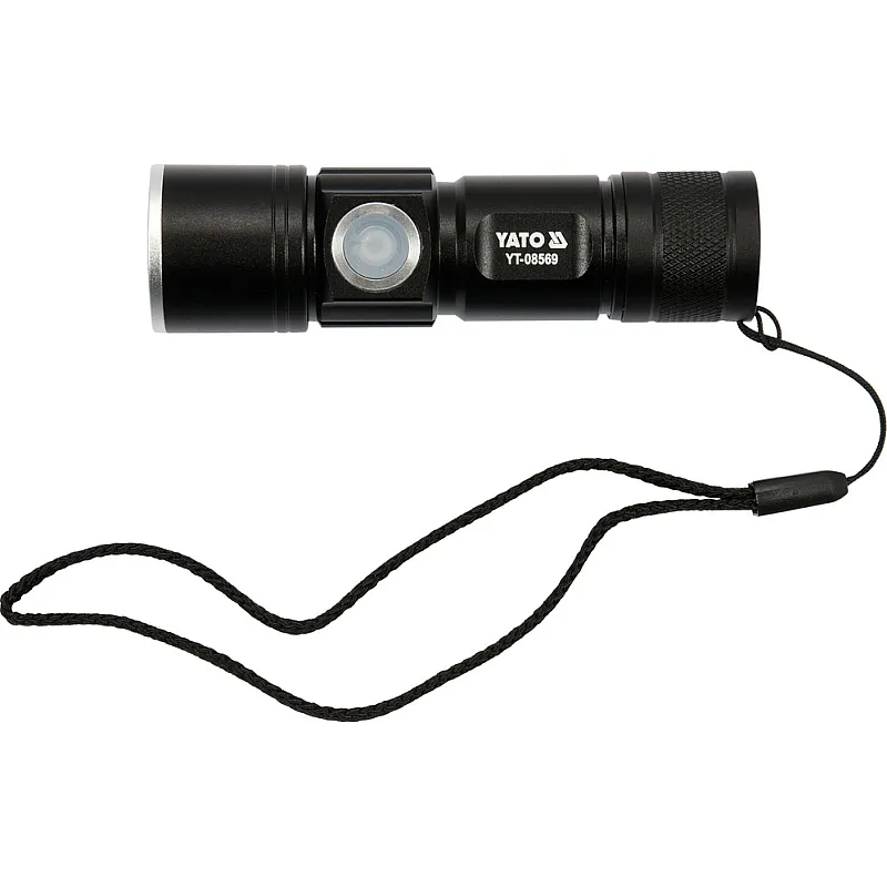 Ліхтар світлодіодний (XTE CREE) YATO, акумулят. Li-Ion 650 мА, Р = 5 Вт, Ф = 350 lm. ? = 27 мм x 94 мм YATO YT-08569 фото