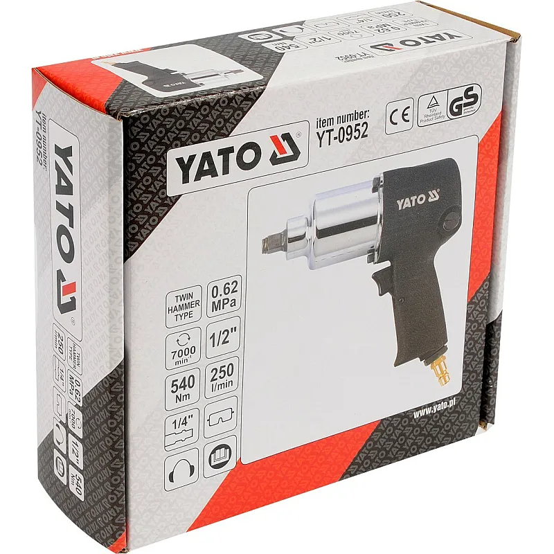 Гайковерт пневматичний ударний Yato YT-0952 фото