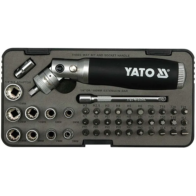 Викрутка реверсивна Yato HEX 1/4 (YT-2806) фото