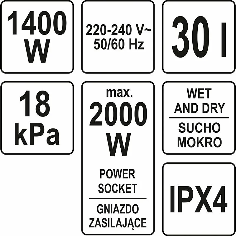 Пилосос промисловий Yato YT-85701 фото