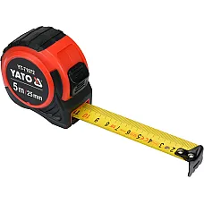 Рулетка Yato (YT-71072) 5 м x 25 мм, сталевою стрічкою, нейлоновим покриттям