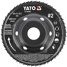 Диск-фреза выпуклый Yato 120х22.2 мм, 16/6 мм (YT-59181)