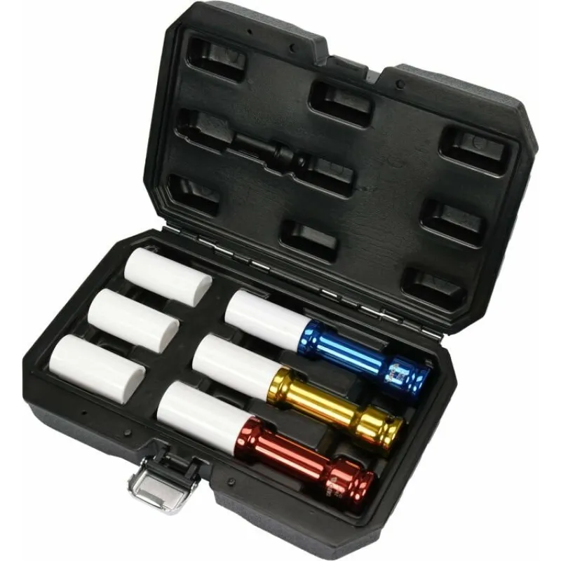 Головки торцеві ударні 6-гр. Yato для алюмінієвих дисків 17х19х21х150 мм, 6 шт (YT-10563) фото