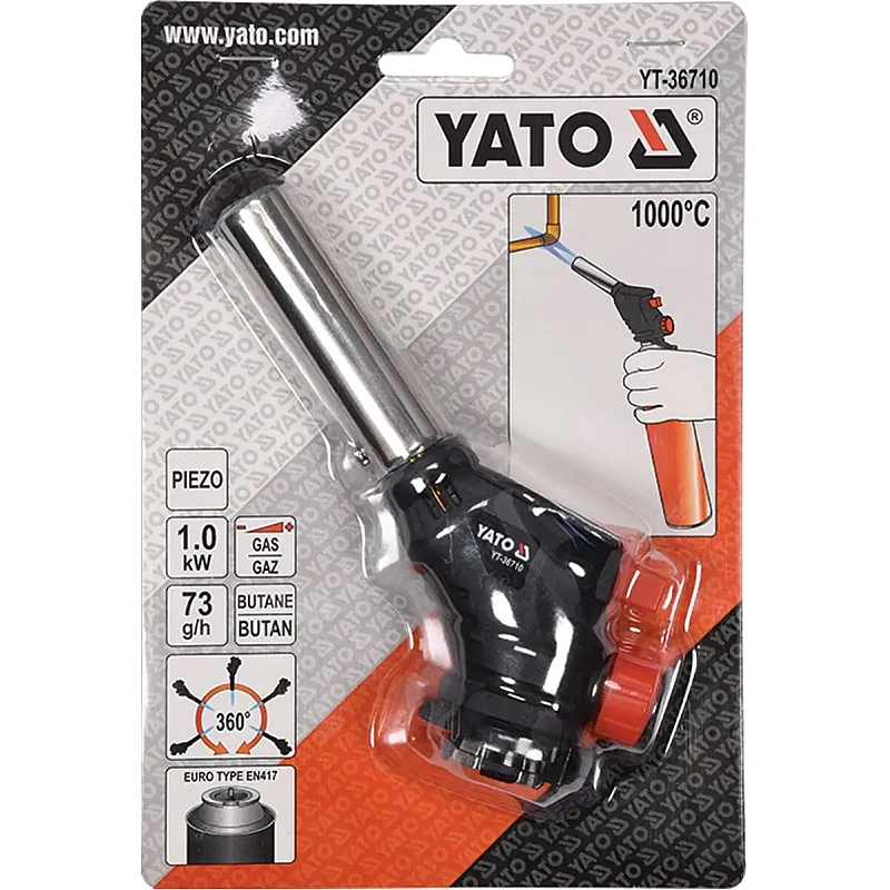 Пальник газовий з пєзопідпалом YATO (YT-36710) фото