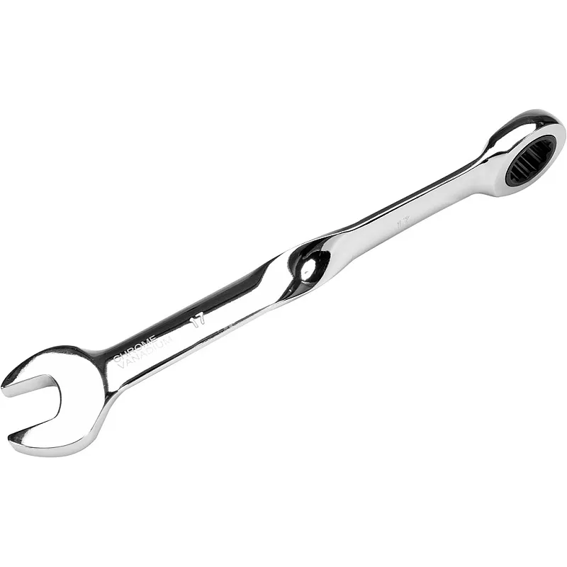 Ключ ріжково-накидний з тріскачкою Yato кручений 17x228мм (YT-01879) фото