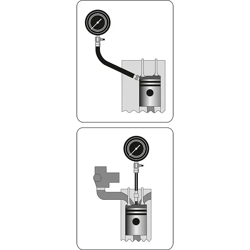 Компресометр для бензинових двигунів з подовжувачами з різьбленням Yato YT-7302 фото