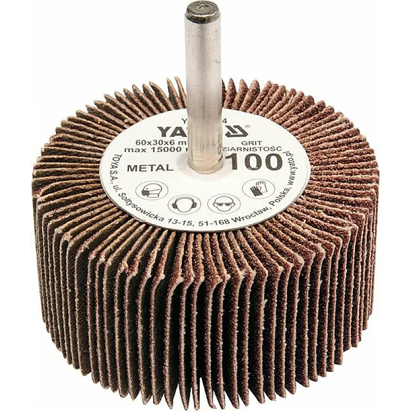 Круг шлифовальный лепестковый Yato К120 40х20х6 мм (YT-83355) фото