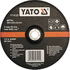 Круг шлифовальный YATO по металлу 230 x 22 x 6,0 мм (YT-6125)
