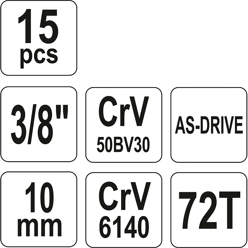 Набір торцевих головок Yato YT-38631 фото