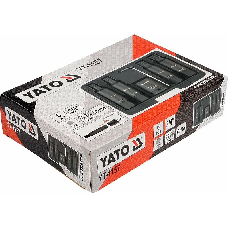Набор ударных отверточных насадок YATO Spline YT-1157 фото