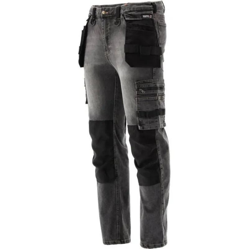 Штани робочі джинс стрейч р.L/XL (сірий) Yato (YT-79063) фото