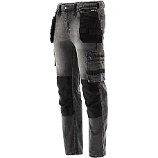 Штани робочі джинс стрейч р.XXL (сірий) Yato (YT-79065)