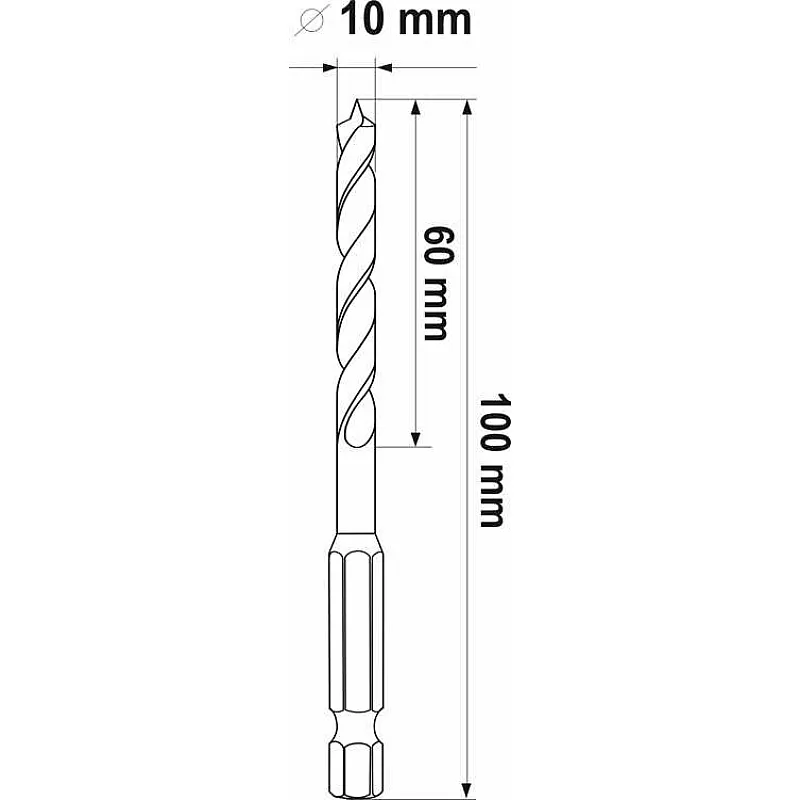 Свердло по дереву Yato 10x100х60 мм (YT-33866) фото