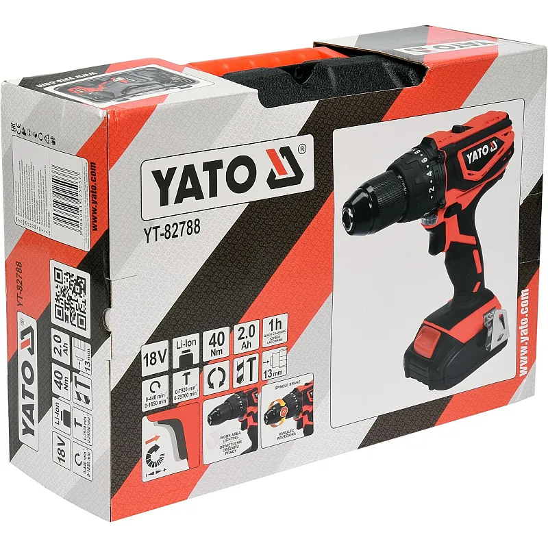 Акумуляторний дриль-шуруповерт Yato YT-82788 фото
