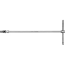 Ключ Т-подібний Yato з торцевою головкою М9 на кардані 180х450 мм (YT-15274)