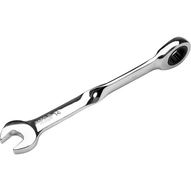 Ключ ріжково-накидний з тріскачкою Yato кручений 14x192мм (YT-01876) фото