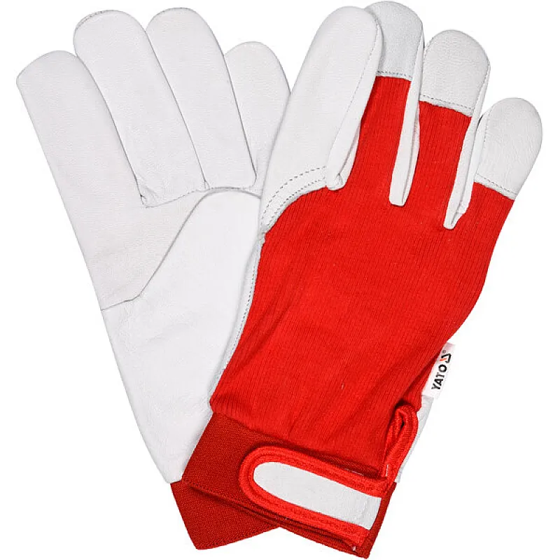 Перчатки Yato бело-красные размер 9 (YT-746419) фото