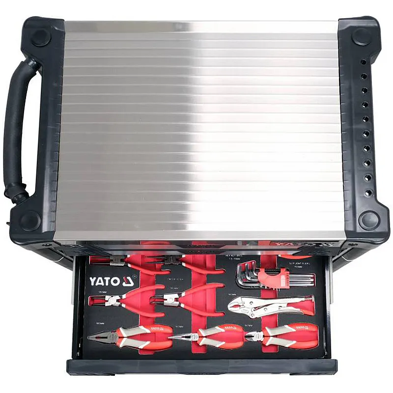 Шафа з інструментами Yato, на колесах, 7 ящиків, набір 157 шт. (YT-55308) фото