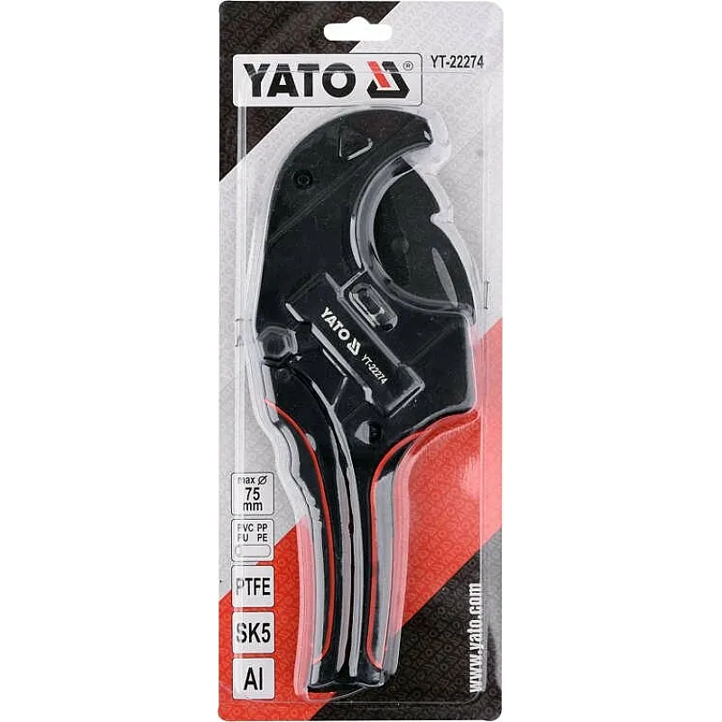 Труборіз Yato для труб ПВХ 75 мм (YT-22274) фото