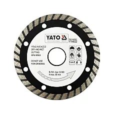 Диск алмазный YATO турбо 115x8,0x22,2 мм (YT-6022)