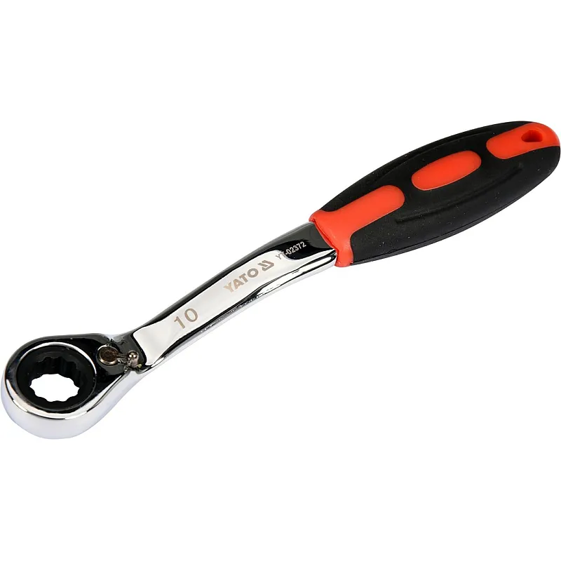 Ключ накидний з тріскачкою Yato вигнутий 10мм (YT-02372) фото