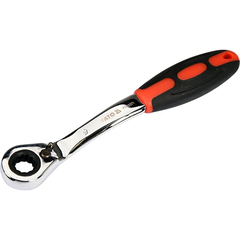 Ключ накидний з тріскачкою Yato вигнутий 9мм (YT-02371) фото