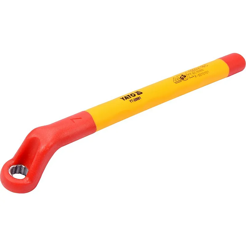 Ключ накидной Yato изогнутый 7мм VDE (YT-20981) фото