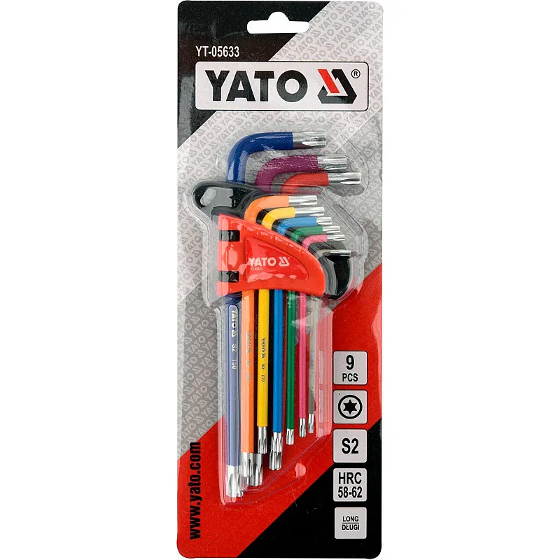 Ключі Yato TORX Т10-Т50, Г-подібні (YT-05633) фото