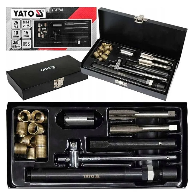 Набір для ремонту різьблення свічок запалювання Yato (YT-17581) фото