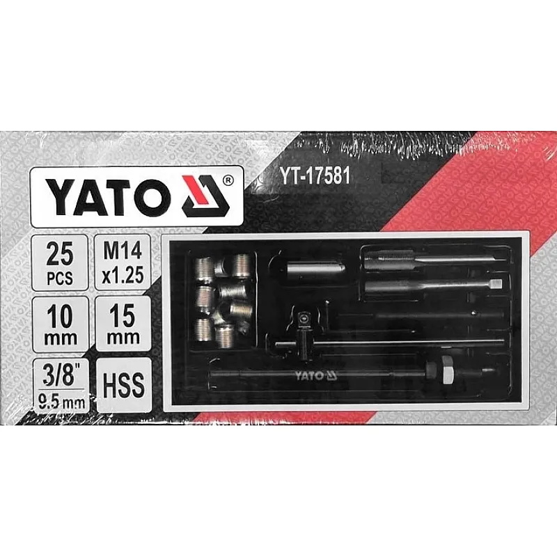 Набір для ремонту різьблення свічок запалювання Yato (YT-17581) фото