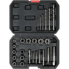 Набор экстракторов шипов и сломанных винтов универсальный 26 шт. Yato (YT-05893)