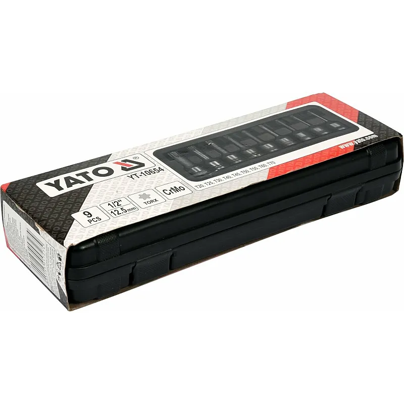 Набор насадок отверточных ударных Yato Torx 1/2 T20-T70 9 шт, (YT-10654) фото