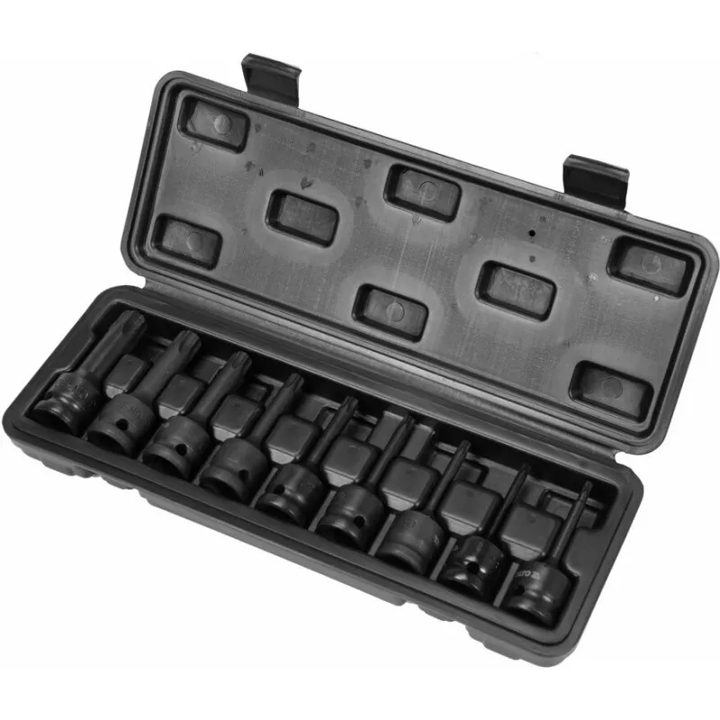 Набор насадок отверточных ударных Yato Torx 1/2 T20-T70 9 шт, (YT-10654) фото