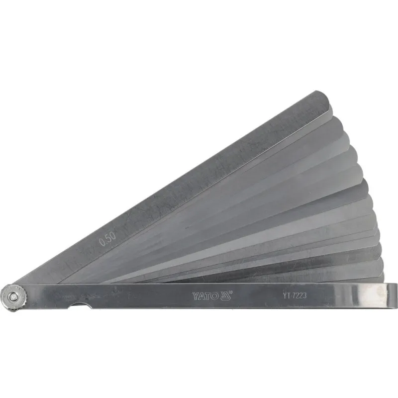 Щупи вимірювальні Yato 200х12.8 мм, 0.05-0.5 мм (YT-7223) фото