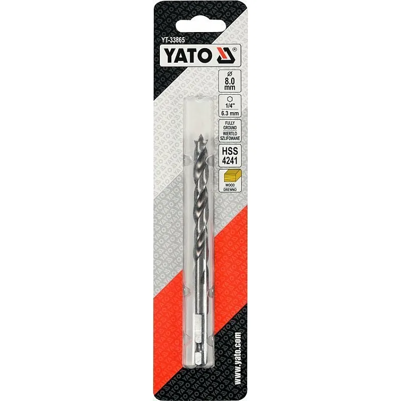 Сверло по дереву Yato 8x90х55 мм (YT-33865) фото