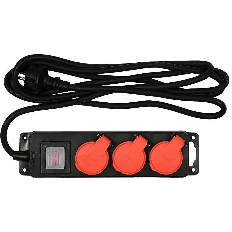 Подовжувач із заземленням Yato YT-81240 3 м на 3 розетки фото