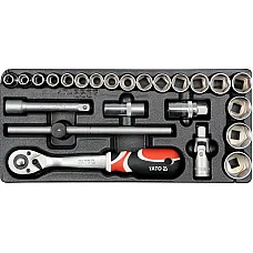 Вкладиш для інструментальної шафи Yato торцеві головки з аксесуарами (YT-5537)