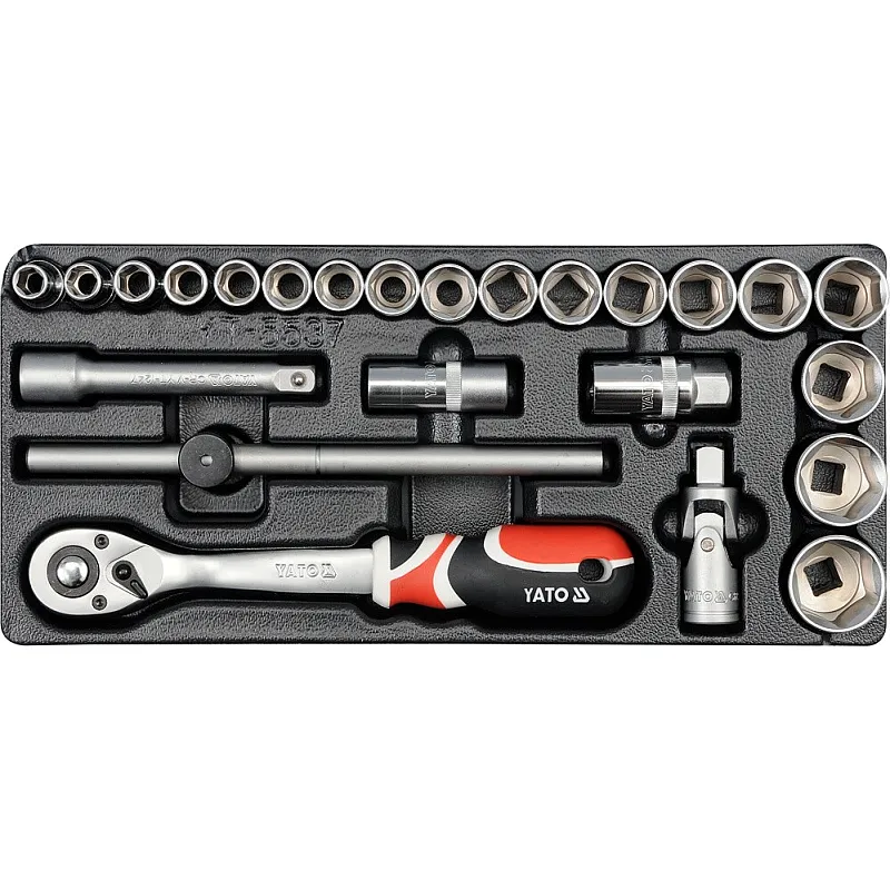 Вкладиш для інструментальної шафи Yato торцеві головки з аксесуарами (YT-5537) фото