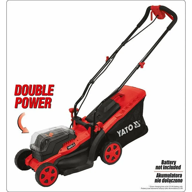 Акумуляторна газонокосарка Yato YT-85221 (без АКБ та ЗУ) фото