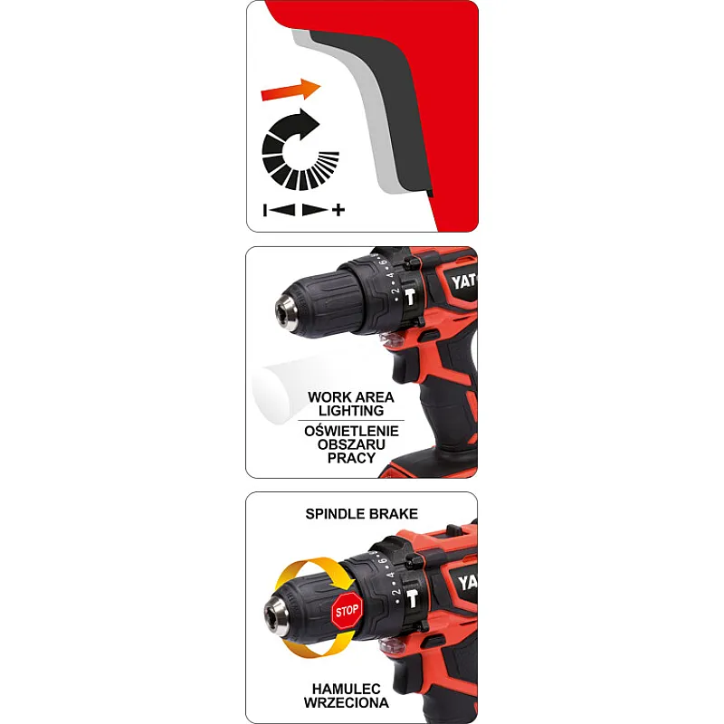 Дрель-шуруповерт аккумуляторный Yato YT-82780 фото