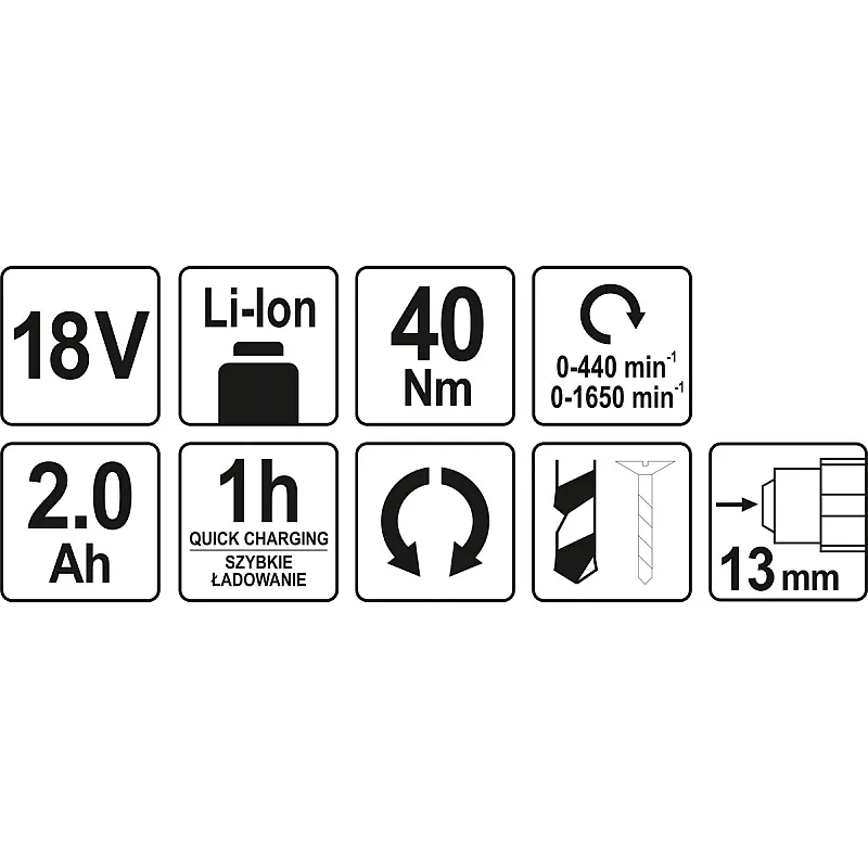 Дриль-шуруповерт акумуляторний Yato YT-82782 фото