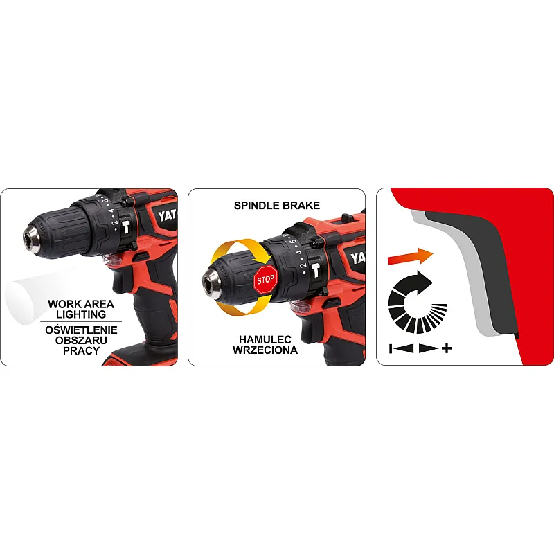 Дриль-шуруповерт акумуляторний Yato YT-82782 фото